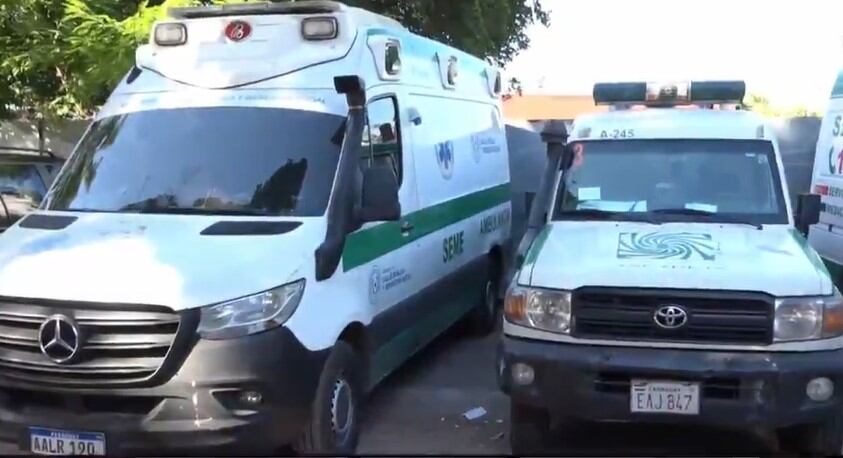 Las unidades móviles del Servicio de Emergencias Prehospitalarias (SEME) están en mal estado y representan un riesgo para la integridad física de funcionarios y pacientes, denunciaron desde la institución. Foto: captura de pantalla