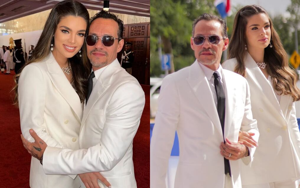 Nadia Ferreira y Marc Anthony hicieron presencia en la asunción de mando de Luis Abinader en República Dominicana. Foto: Gentileza