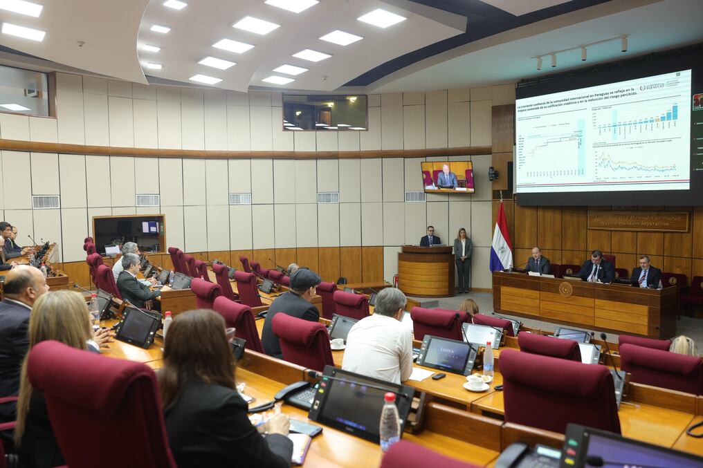 El ministro Carlos Fernandez Valdovinos acudió a la convocatoria de la Comisión de Cuentas y Control del Senado. Foto: Gentileza 