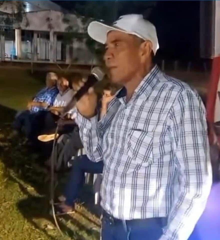 Hugo Fleitas repudió el cobarde asesinato del dirigente liberal Fancisco "Kiko" Acosta, ex candidato a intendente de San Alfredo. Foto: Gentileza