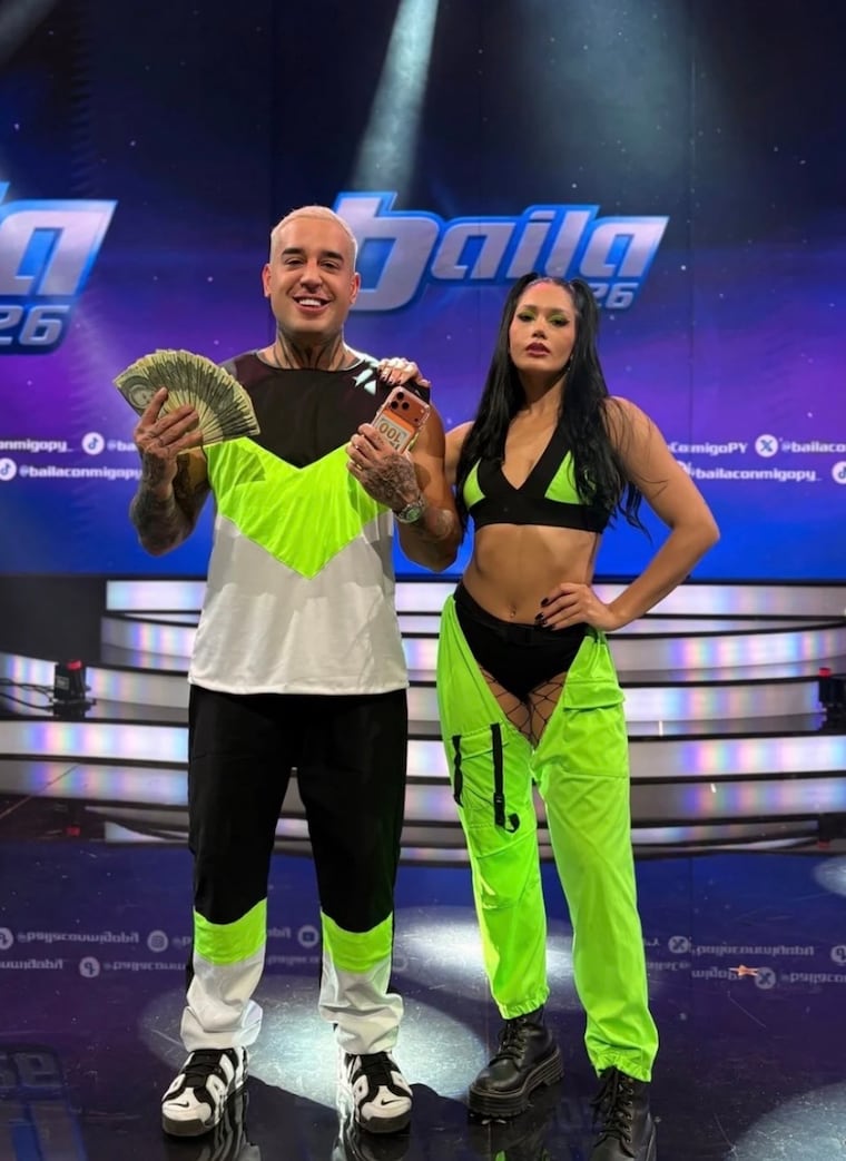 Francesco Canatta y Daniela Penayo. Foto: Instagram - @bailaconmigopy