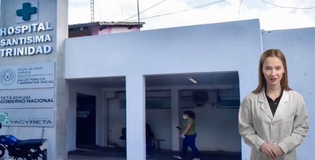 El Hospital de Trinidad presentó a “Trini”, encargada de mejorar la experiencia de los pacientes del centro asistencial. Foto: Captura de pantalla