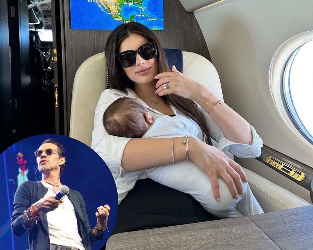 Nadia Ferreira subió a un avión a su hijo de dos meses para acompañar a Marc Anthony a un homenaje. Foto: @NadiaFerreira/Instagram