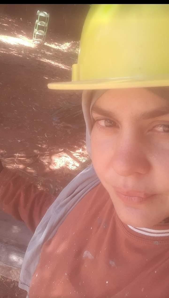 María Victoria Álvarez, de Mora Cué, Luque, es madre de 4 hijos y se dedica a los trabajos de albañilería. Foto: Gentileza
