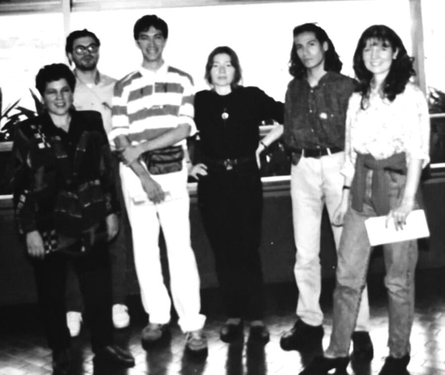 Marité Zaldívar, Julio González, Gustavo Benítez, Fátima Martini, Marcos Benítez y Alejandra García. Asunción, 1993