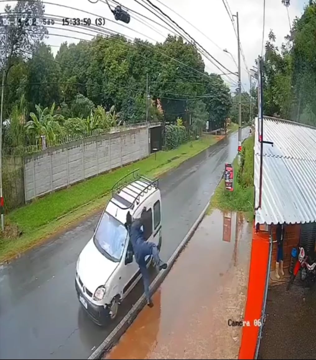 El hombre que atropelló a un peatón en Areguá se puso a disposición de la Fiscalía. Foto: Captura de pantalla