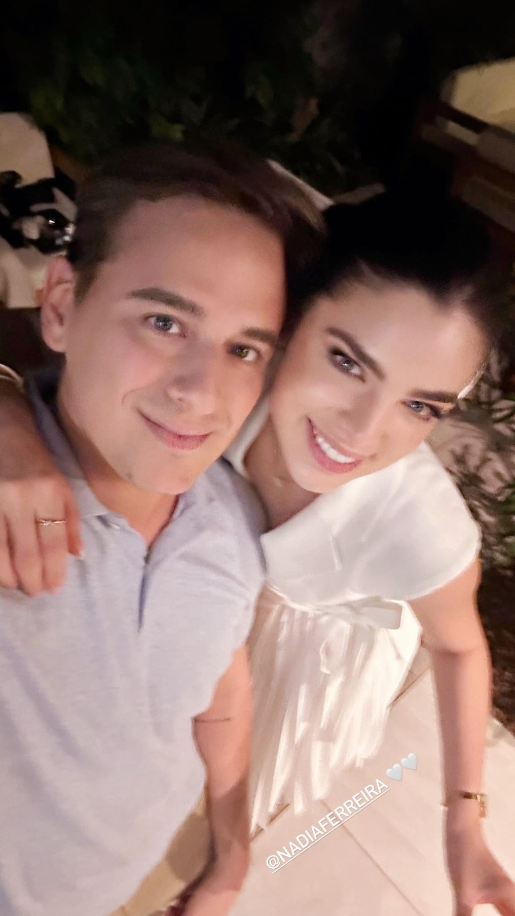 Abdala compartió una selfi junto a Nadia Ferreira vía historias de Instagram. Foto: Gentileza