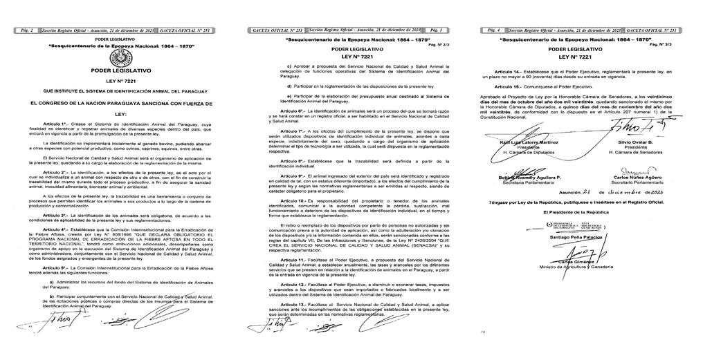 La Ley 7221sfue publicada en la Gaceta Oficial del 21 de diciembre. Foto: Gentileza