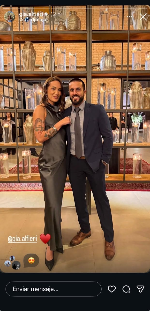 Gia Alfieri y David Majul, se mostraron juntos en redes sociales. Foto: Instagram -  @djmajul