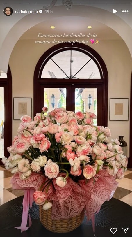 El regalo que recibió Nadia Ferreira como previa a su cumpleaños. Foto: Gentileza