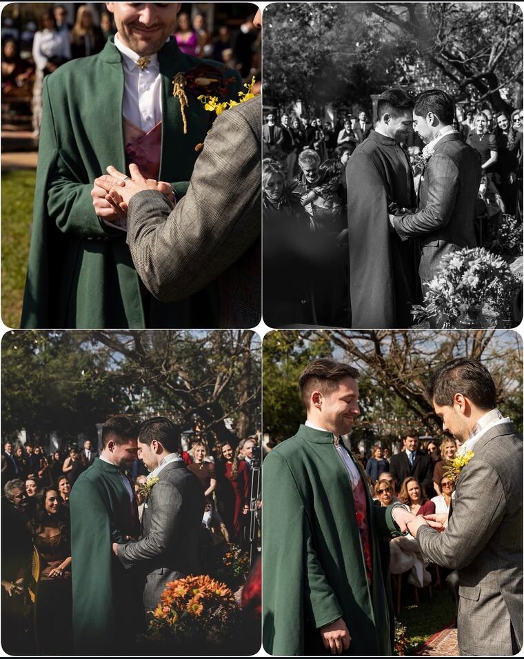 Sebastián Campos Cervera y Diego Urizar celebraron su unión matrimonial simbólica. Fotos: El Faro Bodas