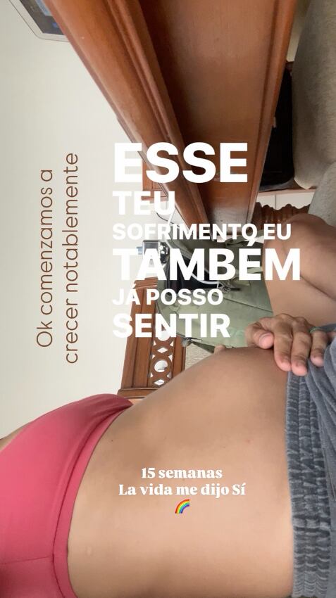Fiorella Migliore se encuentra con 15 semanas de embarazo.