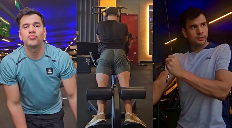 Sebastián Rodríguez “a full” en el gym