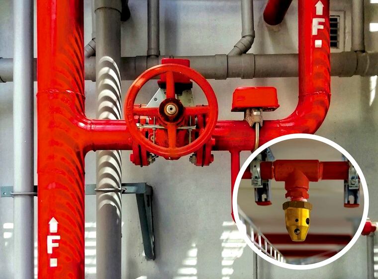Instalaciones hidráulicas para rociadores que respetan las normas nacionales de seguridad. Foto: Gentileza
