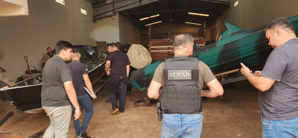 Se desarticuló una estructura montada para el transporte fluvial de drogas en el interior de una propiedad de Saltos del Guairá. En el operativo resultó herido un militar. Foto: Gentileza