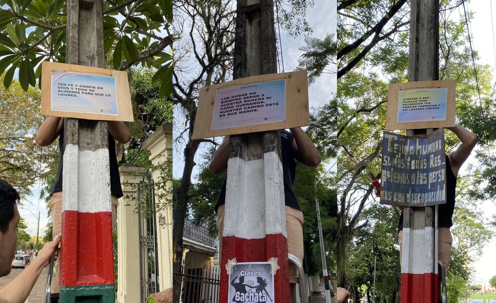 Es una iniciativa de jóvenes católicos en las calles de la ciudad de Areguá. Foto: Gentileza