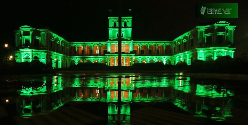 El Palacio de López, uno de los lugares históricos se volverán de verde, por la Fiesta Nacional de Irlanda. Foto: Gentileza