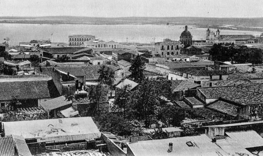 Vista panorama de la ciudad de Asunción en 1905. – Publicado por José David, grupo del Facebook: Fotos Antiguas e Historia del Paraguay. 
