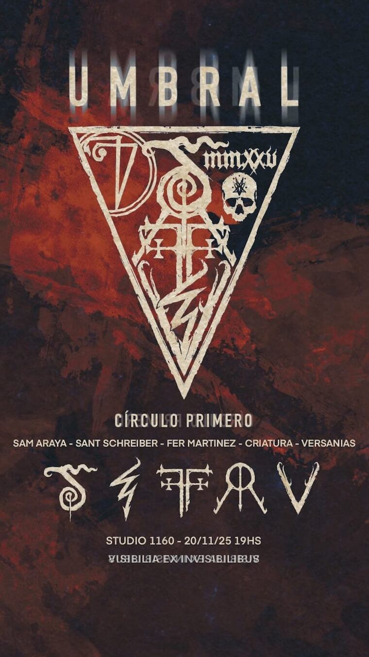 Flyer de la muestra “Umbral: Círculo Primero