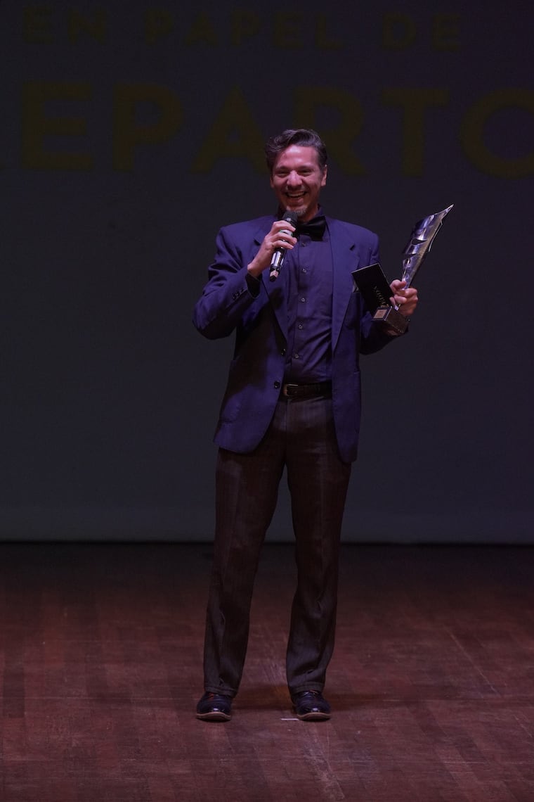 Rayam Mussi, ganador del premio Edda al Mejor Actor en papel de reparto. Foto: Rodrigo Ocampo