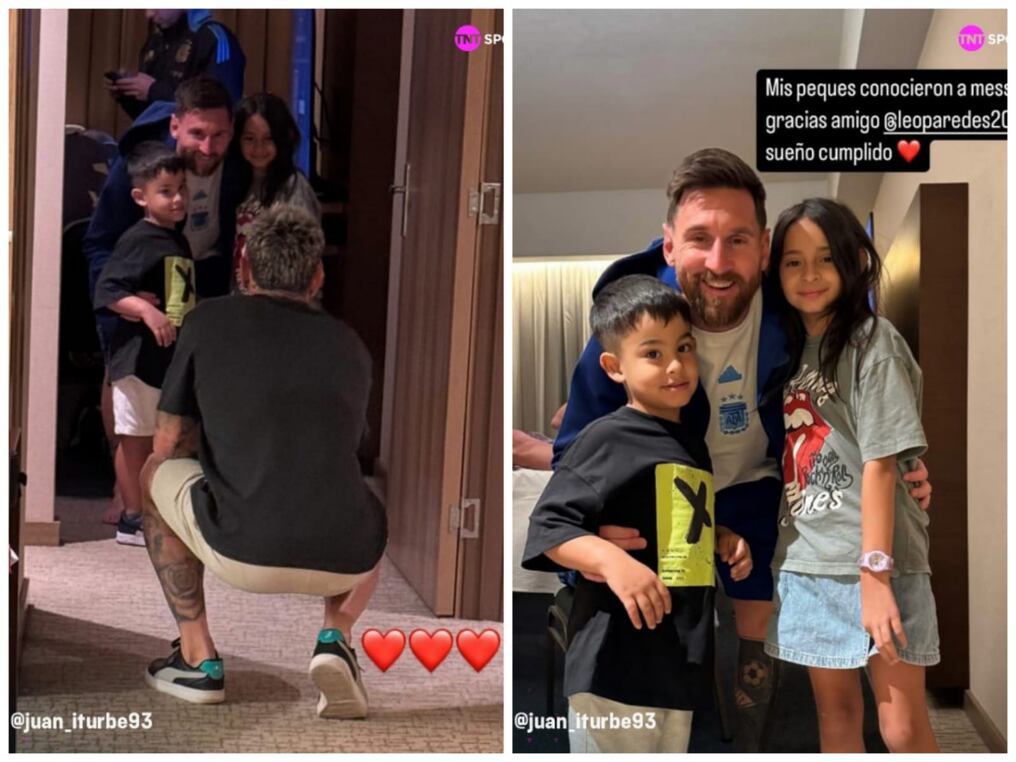Anoche, tras la llegada de la selección argentina al Paraguay e instalarse en el hotel, el futbolista de Cerro Porteño fue a visitar a su amigo Leandro Paredes, con quien tiempo atrás compartió en la temporada 14/15 en Roma. Foto: Gentileza