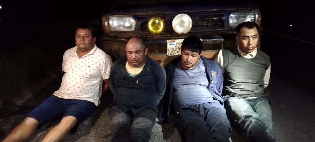 Los presuntos custodios de la droga intentaron fugarse hacia una zona boscosa, pero fueron aprehendidos tras un rastrillaje por el lugar. Foto: Gentileza