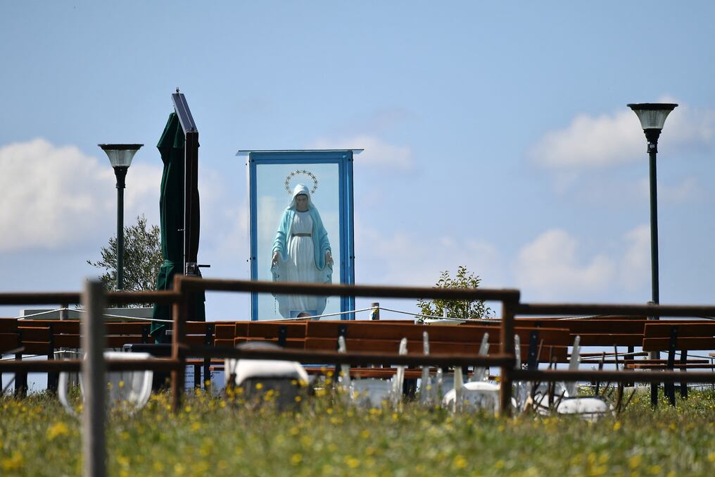 Fue rechazado como falso el supuesto lagrimeo de una imagen de la Virgen María en Trevignano Romano, al noroeste de Roma. Foto: AFP