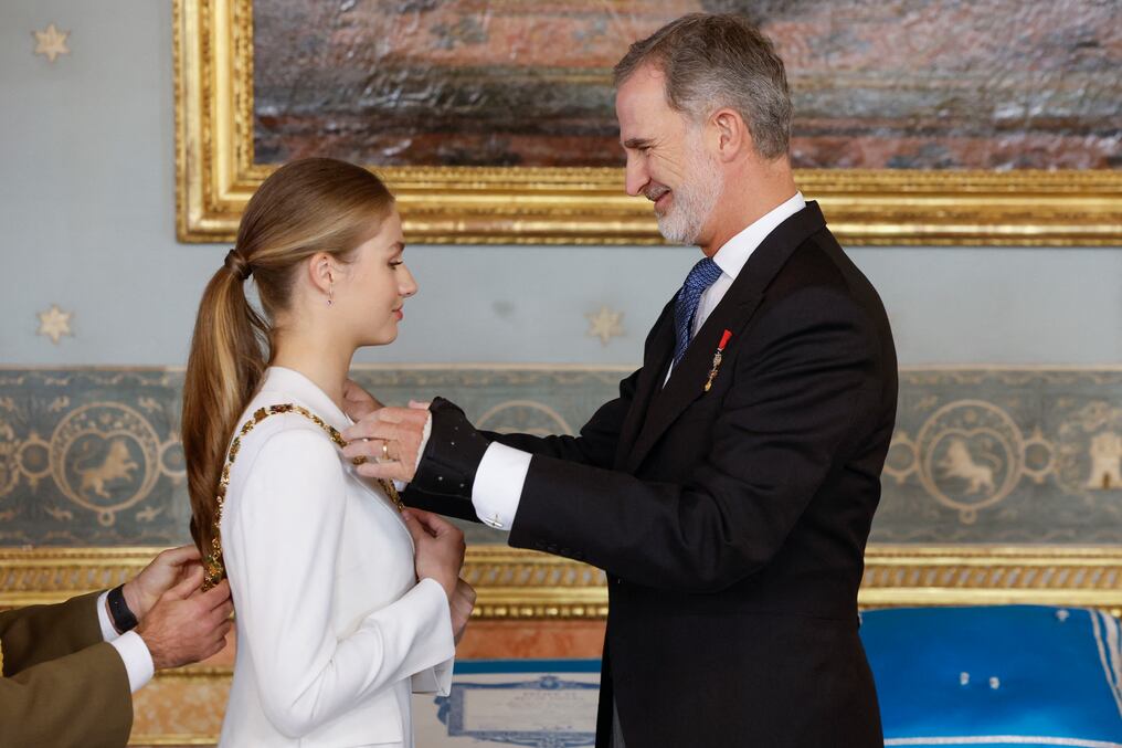 El juramento de la princesa Leonor se convirtió este martes en un acto de afirmación de la monarquía española tras unos años difíciles. Foto: AFP