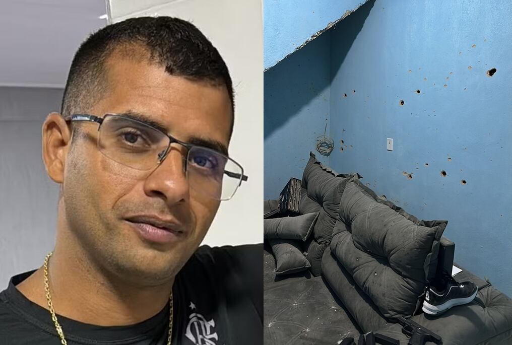 La foto muestra el estado de la pared de la casa donde Rui Paulo Gonçalves Estevão, conocido como Pipito, fue baleado. Foto: Gentileza