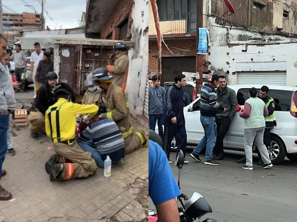 El otro protagonista de la pelea fue llevado por agentes policiales para realizarle la prueba de alcotest. Foto: Gentileza