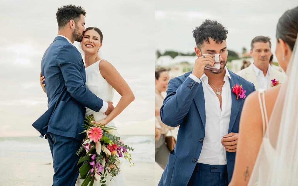 Renato y Alba celebraron su primer mes de casados este viernes último. Foto: Gentileza