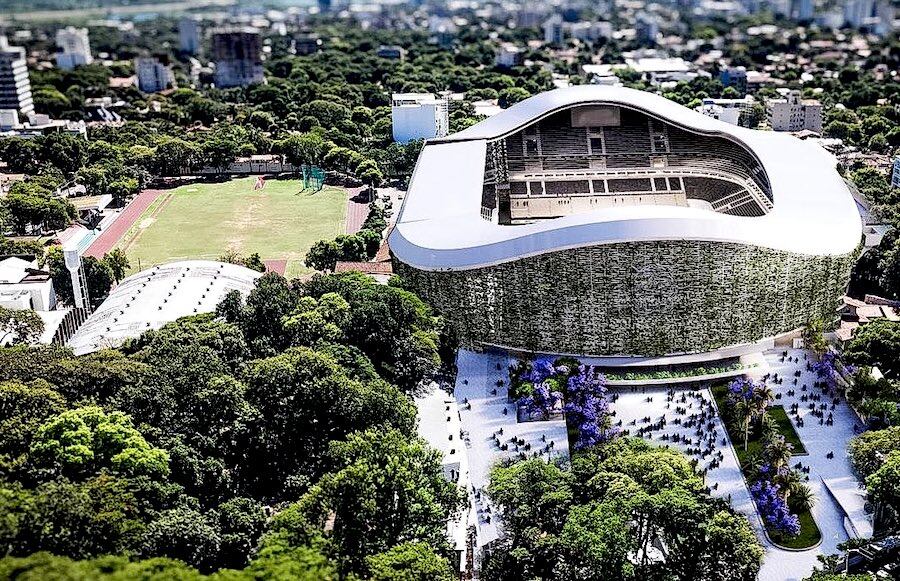 El predio de las Fuerzas Armadas ubicado al costado oeste de la sede del Olimpia está en el interés del club para una eventual compra.FOTO: CLUB OLIMPIA