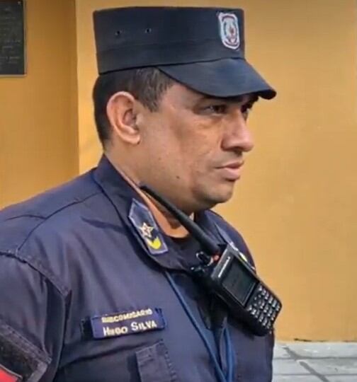 El subcomisario Hugo Silva de la Comisaría Sexta de Asunción está al frente de las investigaciones. Foto: captura de video