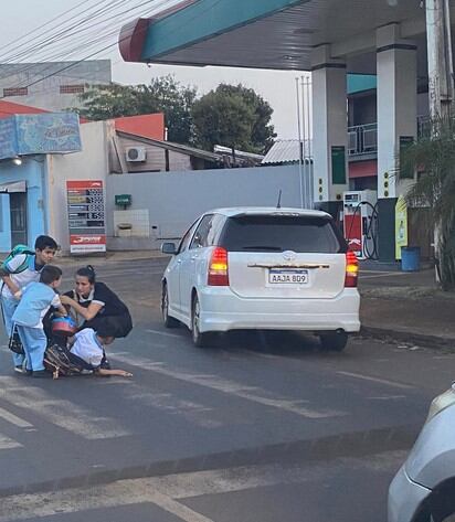 Tras este incidente, la Policía Caminera destinó una dotación de agentes frente al centro educativo Antonio Próvolo. Foto: Gentileza