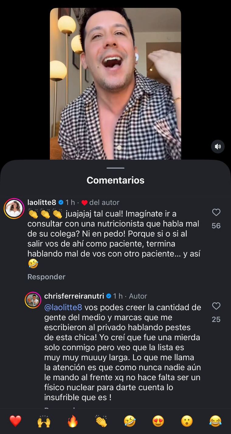 Captura del comentario de Malala Olitte en el post Christian Ferreira.