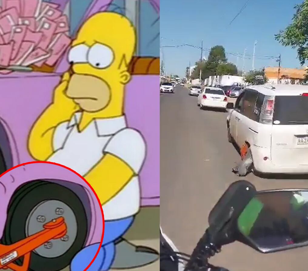 Los Simpson predijeron la rebeldía de un conductor paraguayo con el cepo puesto. Foto: Captura de pantalla