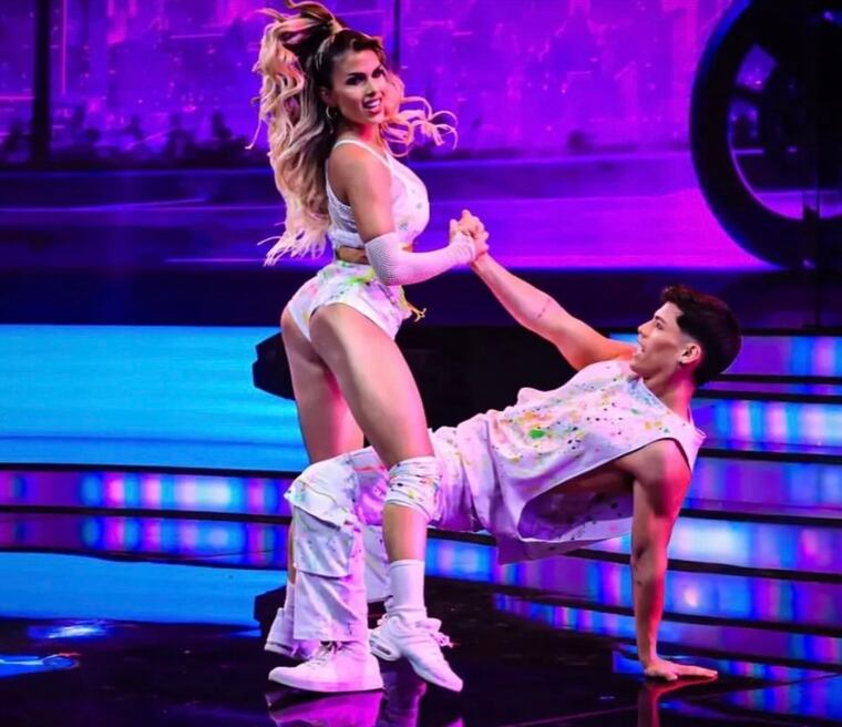 Karen Insfrán y Mauro Fonseca. Foto: Instagram - @bailaconmigopy