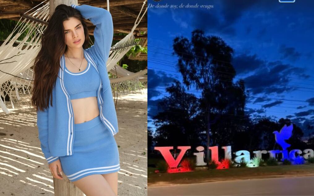 Nadia Ferreira sorprendió con una visita familiar a Villarrica este fin de semana. Foto: Gentileza