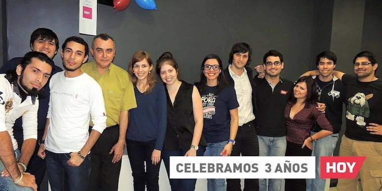 Celebración de los 3 años de Hoy en el 2015.