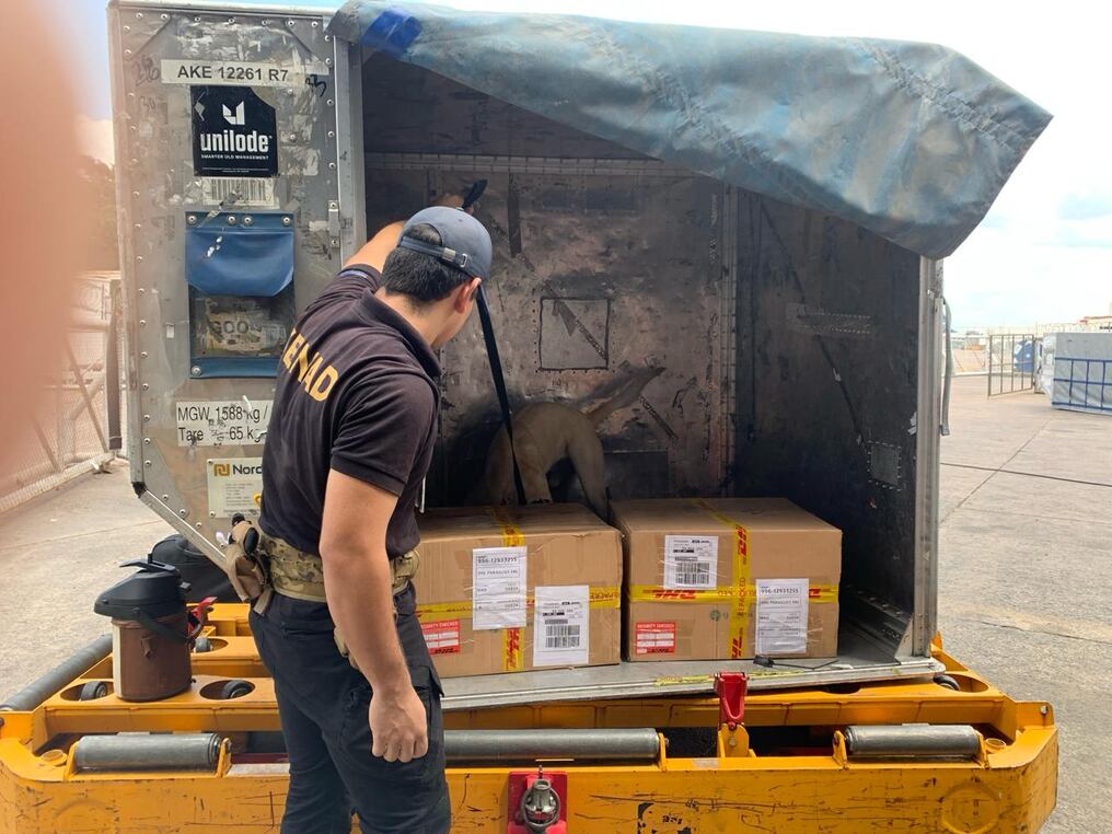 Se incautaron poco más de 58 kilos de cocaína que trataron de enviarse como encomienda, lo que en valor se catalogaría como USD 3,5 millones en España. Foto: Gentileza