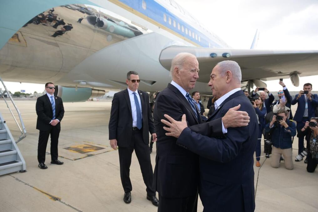 El mandatario estadounidense arribó este miércoles a Israel y fue recibido por el primer ministro israelí Benjamin Netanyahu. Foto: @IsraeliPM
