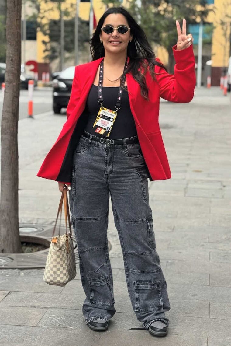 Larissa Riquelme, en Perú.