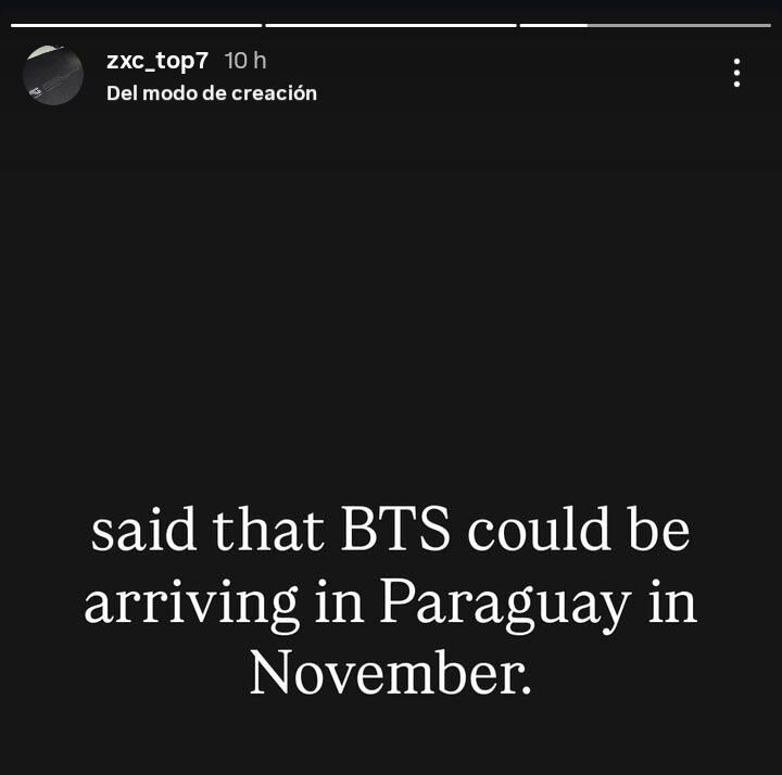 Captura del tweet del insider sobre sobre BTS en Paraguay.