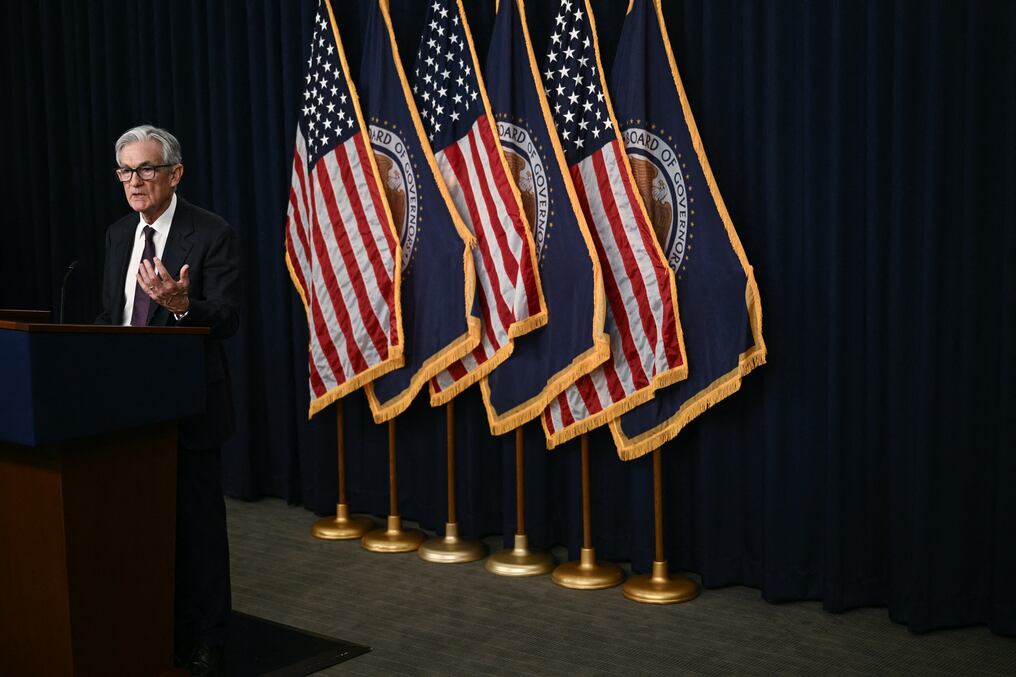 El presidente de la Junta de la Reserva Federal de Estados Unidos, Jerome Powell, durante la conferencia de prensa.