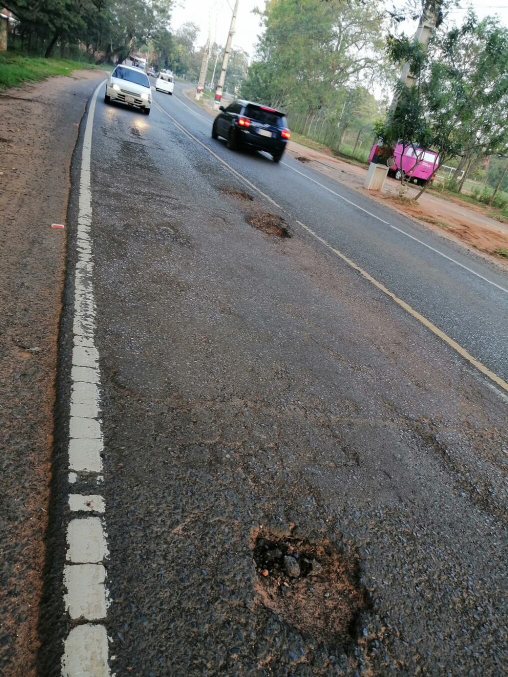 Es lamentable la situación en la que se encuentra esta ruta y que es muy usada todos los días. Foto: Gentileza