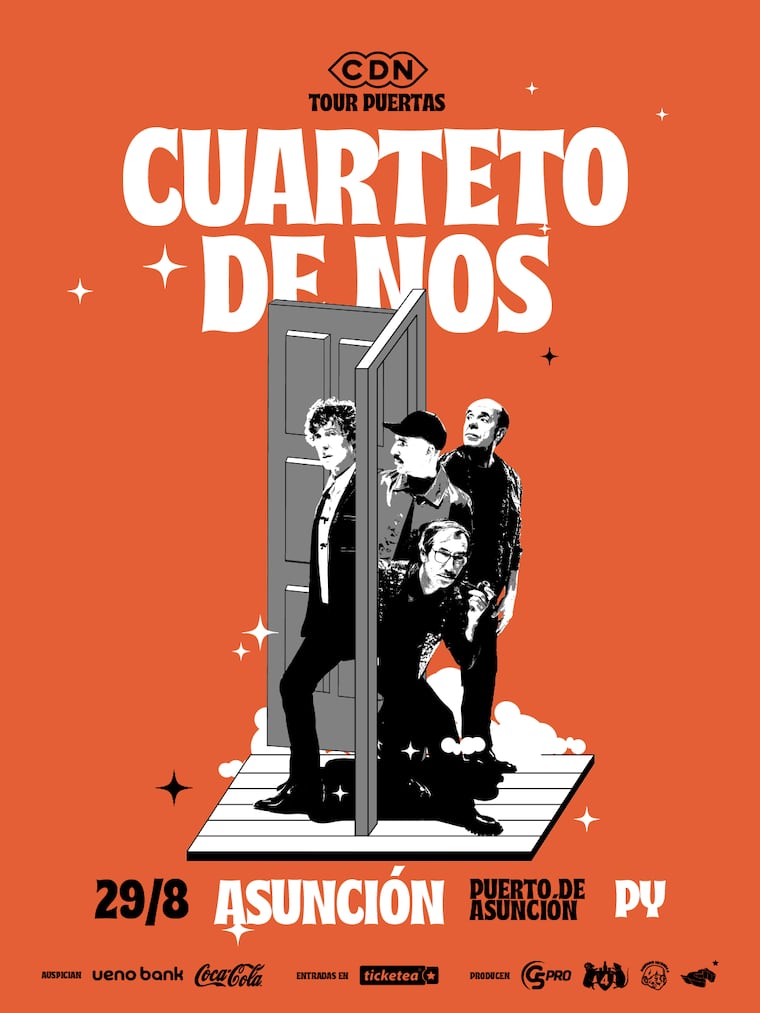 Cuarteto de Nos se presentará en el Puerto de Asunción.