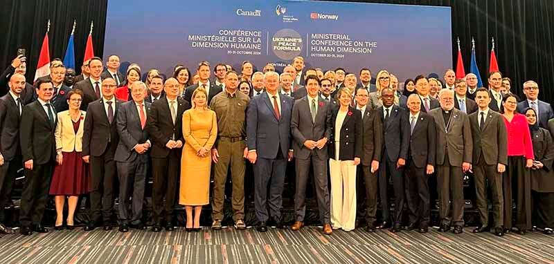 Un total de 45 ministros de diferentes partes del mundo abordaron la situación de Ucrania y las consecuencias de la guerra. Foto: Gentileza