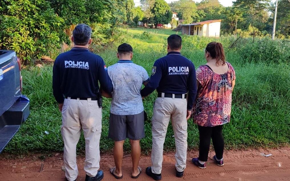 La mujer secuestrada fue encontrada en la ciudad de Itauguá en compañía de su pareja. Foto: Gentileza