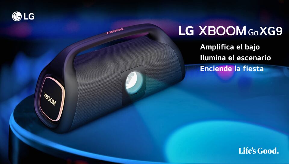 LG introdujo al mercado paraguayo dos nuevos productos que serán los mejores parlantes para disfrutar de este verano 2023. Foto: Gentileza