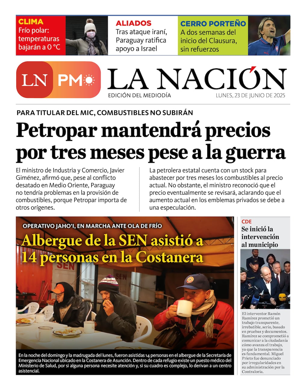 LN PM: edición del 23 de junio